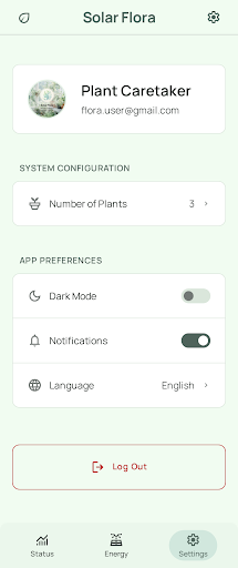 Settings & Schedules Screen